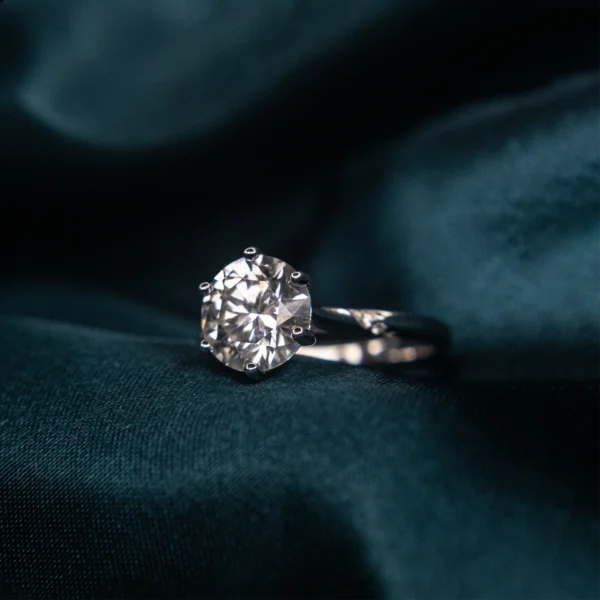 3ct Psychic Model, Moissanite Diamond Ring - MSJ009XL - Image 2