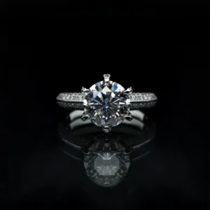 3ct Queen's Ring, Moissanite diamond Rings