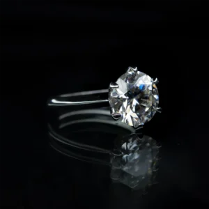 5ct Solitaire, Moissanite Diamond Ring - MSJ102 - Image 2