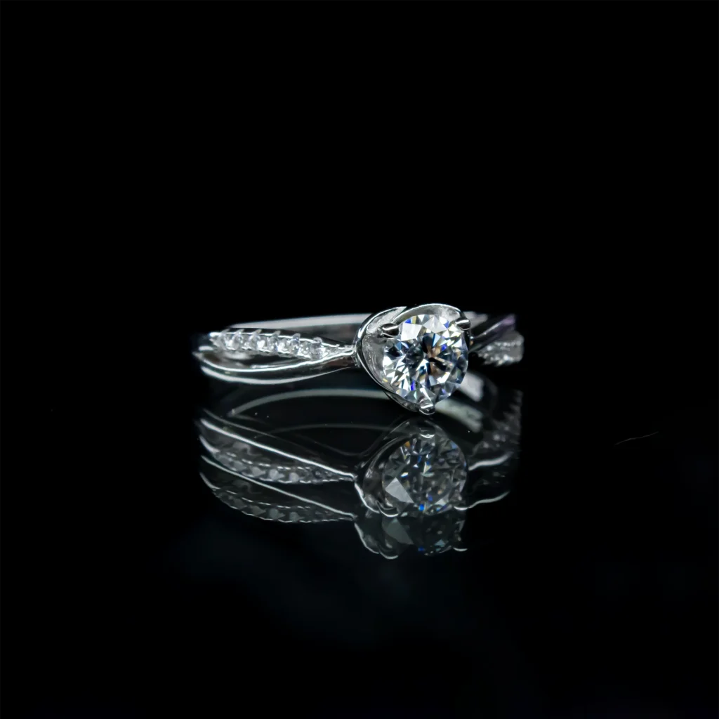 Beautiful heart, Moissanite diamond Rings