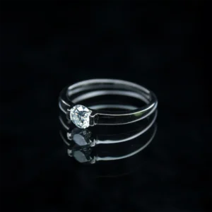 Clip Solitaire, Moissanite diamond Solitaire Rings - Image 3