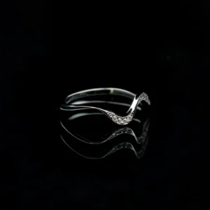 CrystalWave Half Eternity, Moissanite diamond Rings - Image 2