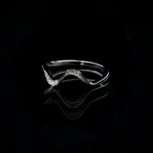 CrystalWave Half Eternity, Moissanite diamond Rings - Image 3