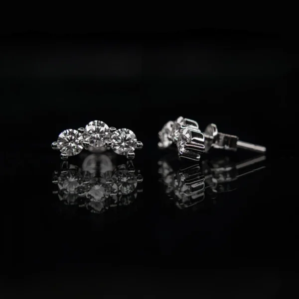Curved Cluster Luxury Moissanite Ear Climbers - VIZE090
