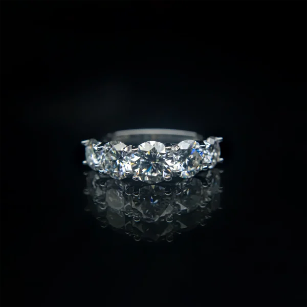 Five Star Light, Moissanite Diamond Ring - MSJ061