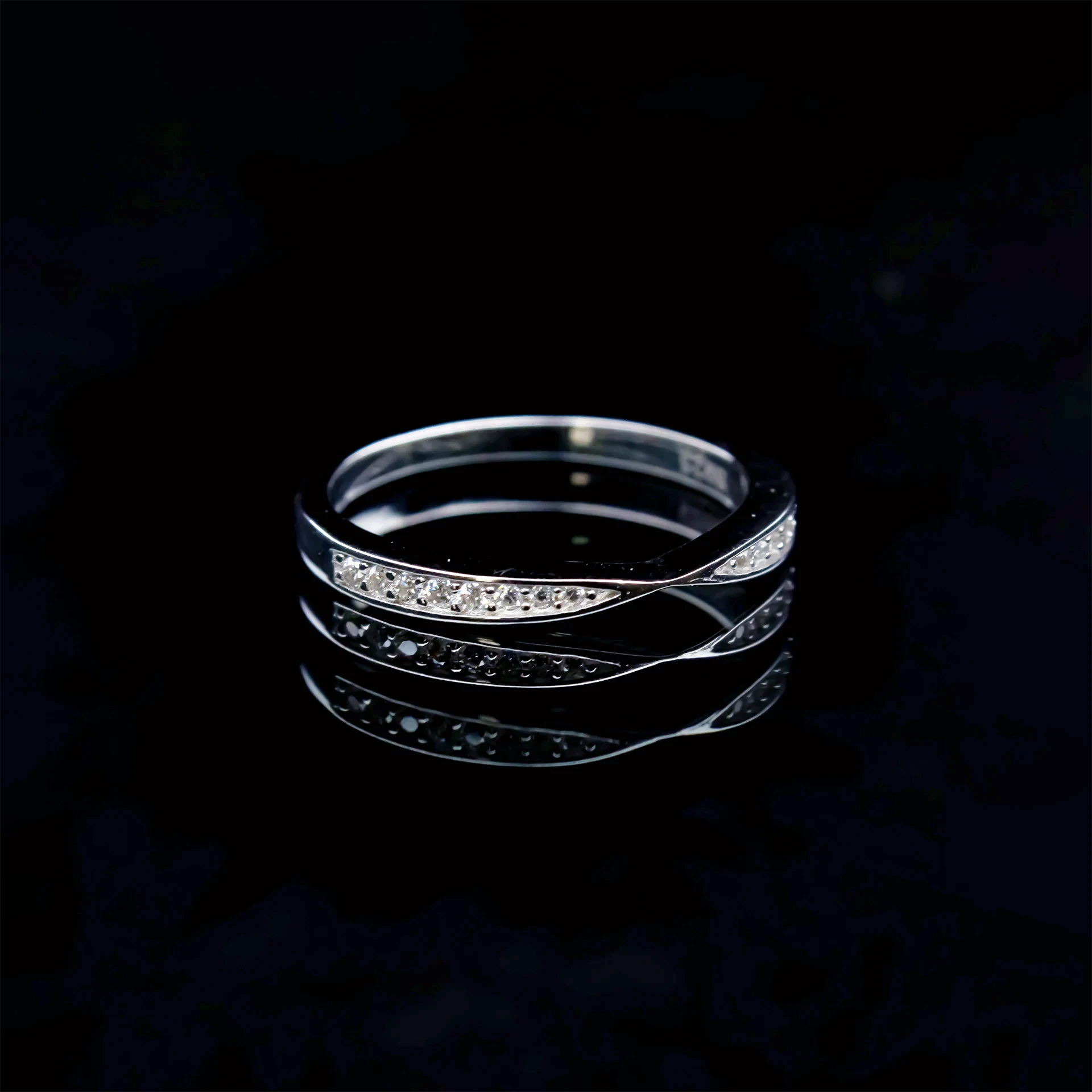 Harmony diamond band ring, Moissanite diamond Rings - PTJ043