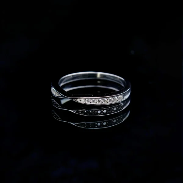 Harmony diamond band ring, Moissanite diamond Rings - PTJ043 - Image 3