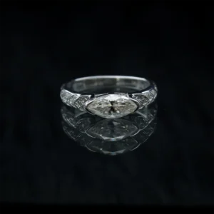 Luxury Flat Marquise, Moissanite diamond Rings - Image 1