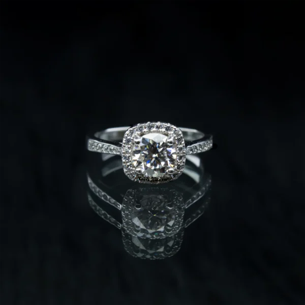 Luxury Square, Moissanite diamond Rings - MSJ041