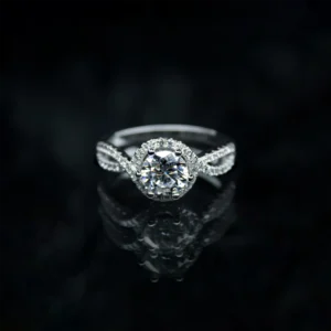 Ocean Wave, Moissanite diamond Rings - Image 1