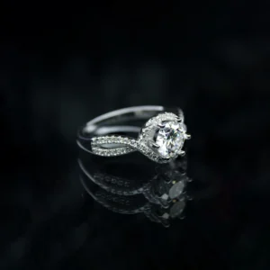 Ocean Wave, Moissanite diamond Rings - Image 2