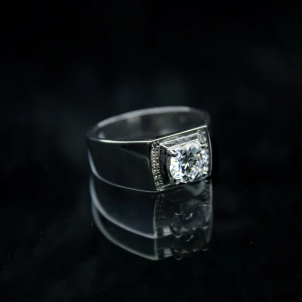 Rizz Diamond Ring, Men's Moissanite diamond Rings - PTJ103 - Image 2