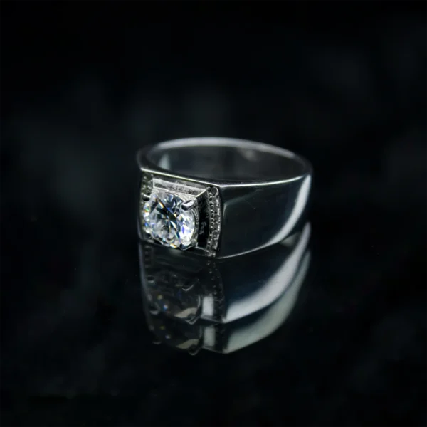 Rizz Diamond Ring, Men's Moissanite diamond Rings - PTJ103 - Image 3
