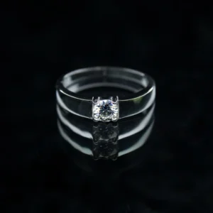 Solitaire Male Ring, Moissanite diamond Rings - Image 1