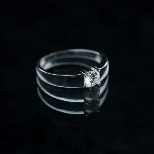 Solitaire Male Ring, Moissanite diamond Rings - RIV001 - Image 2