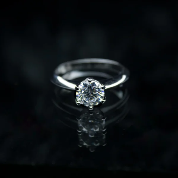 2CT Solitaire, Moissanite diamond Ring