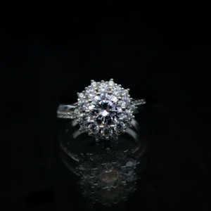 Sunflower, Moissanite diamond Rings - Image 1