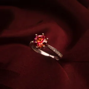 Twist Aura Red, Moissanite diamond Rings - Image 1