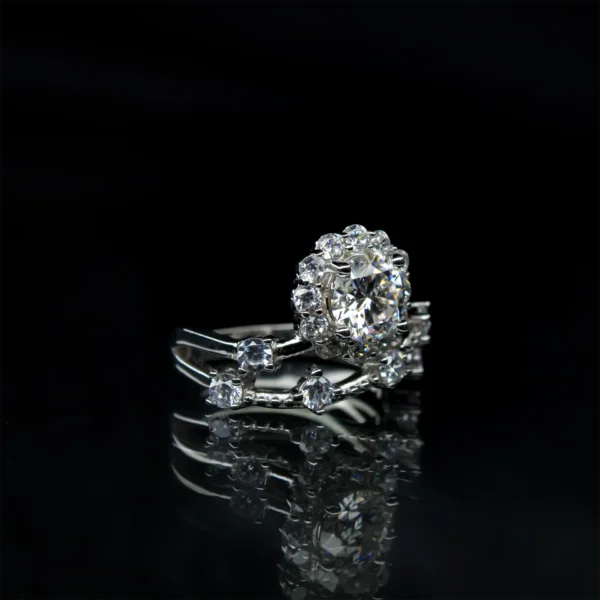 Wild Flowers, Moissanite diamond Rings - MSJ057 - Image 3