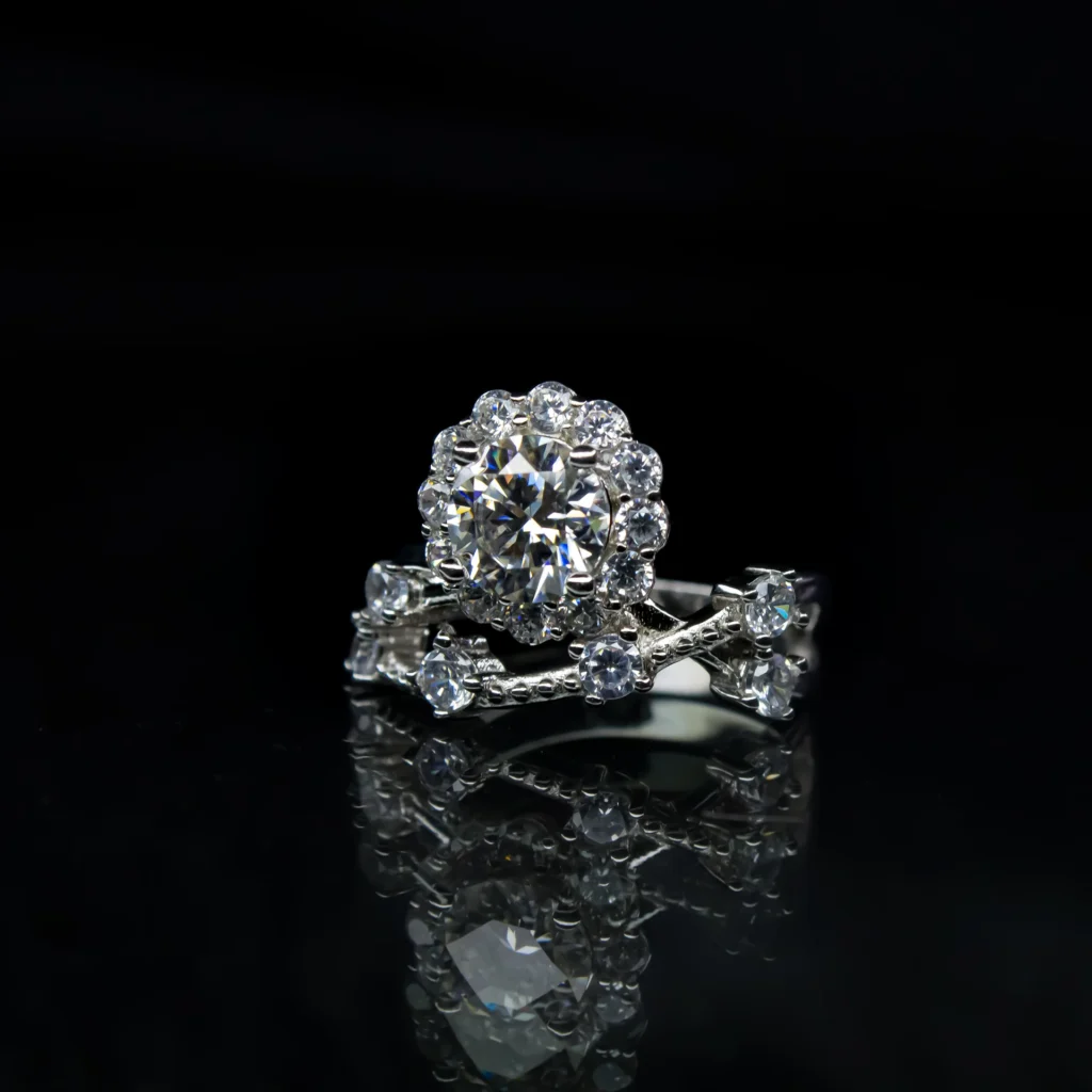 Wild Flowers, Moissanite diamond Rings