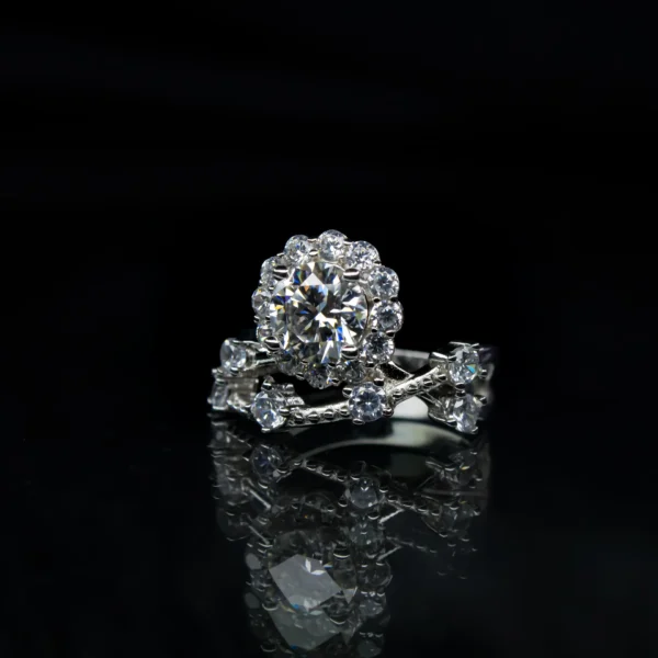 Wild Flowers, Moissanite diamond Rings - MSJ057 - Image 2