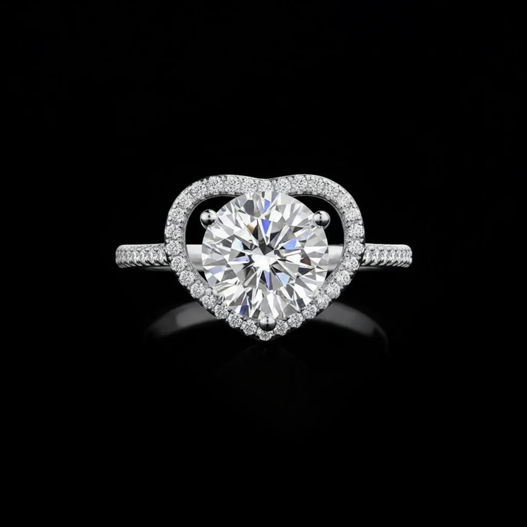 Luxury Heart, Moissanite diamond Rings