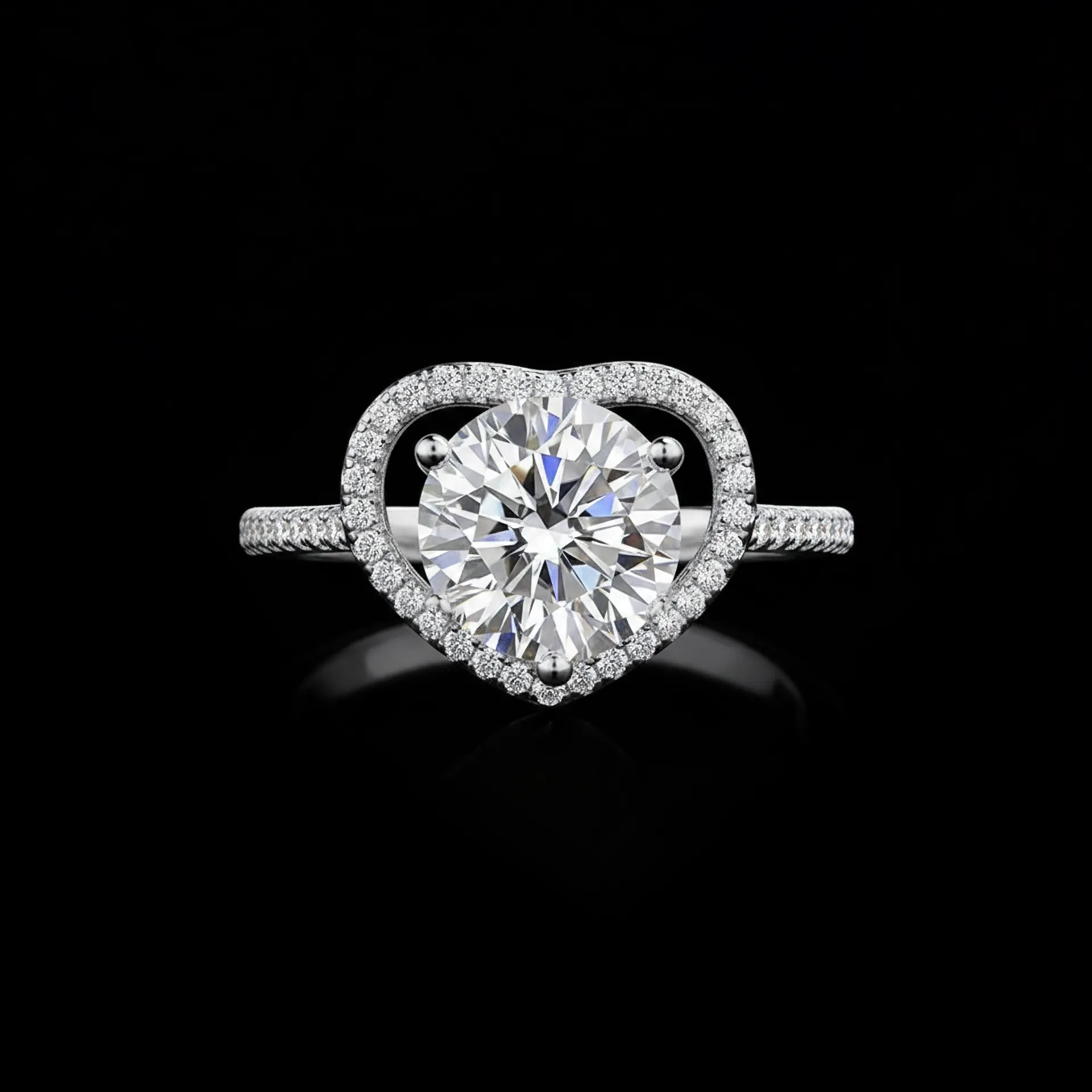 Luxury Heart, Moissanite diamond Rings - Image 1