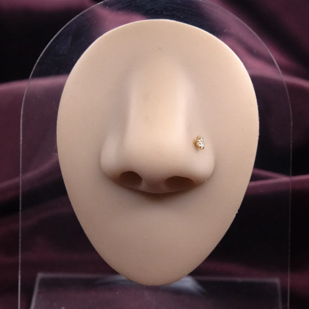 20 Cent Moissanite Nosepin - 3.5mm Moissanite Diamond