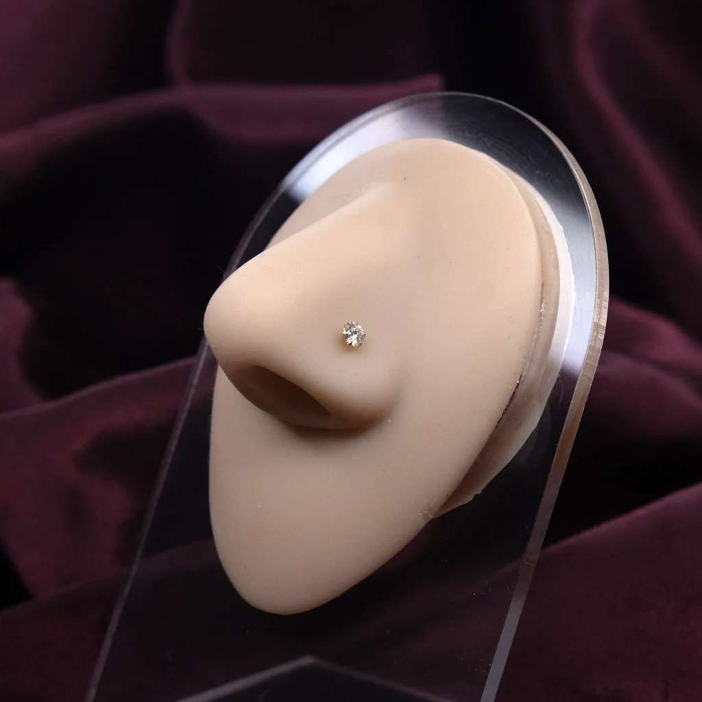20 Cent Moissanite Nosepin - 3.5mm Moissanite Diamond