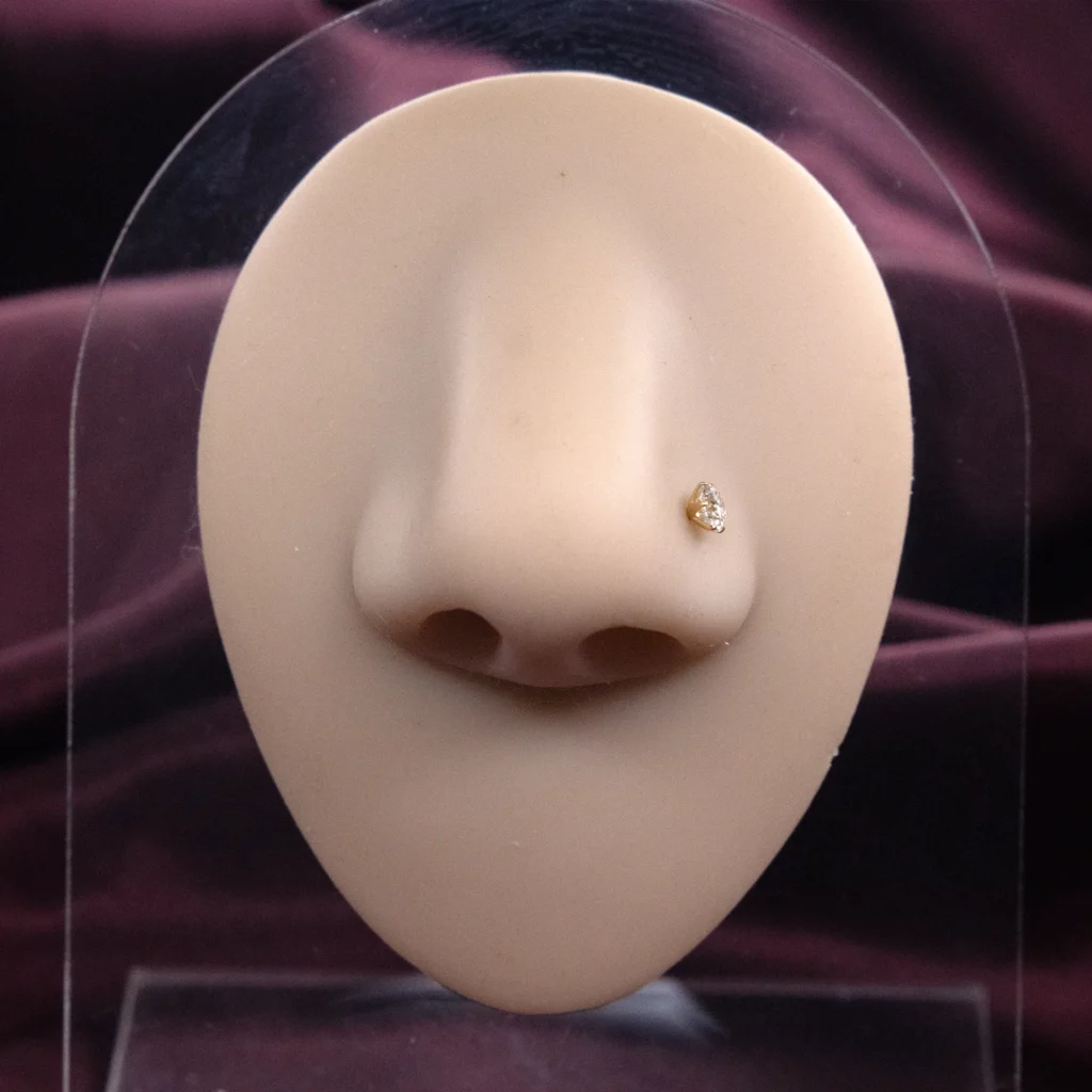 30 Cent Moissanite Nosepin - 4mm Moissanite Diamond