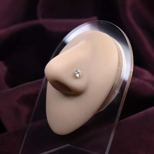 50 Cent, Half carat Moissanite Nosepin - 5mm Moissanite Diamond