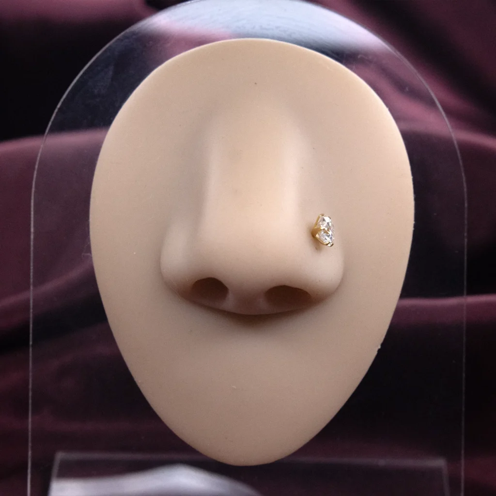 60 Cent Moissanite Nosepin - 5.5mm Moissanite Diamond