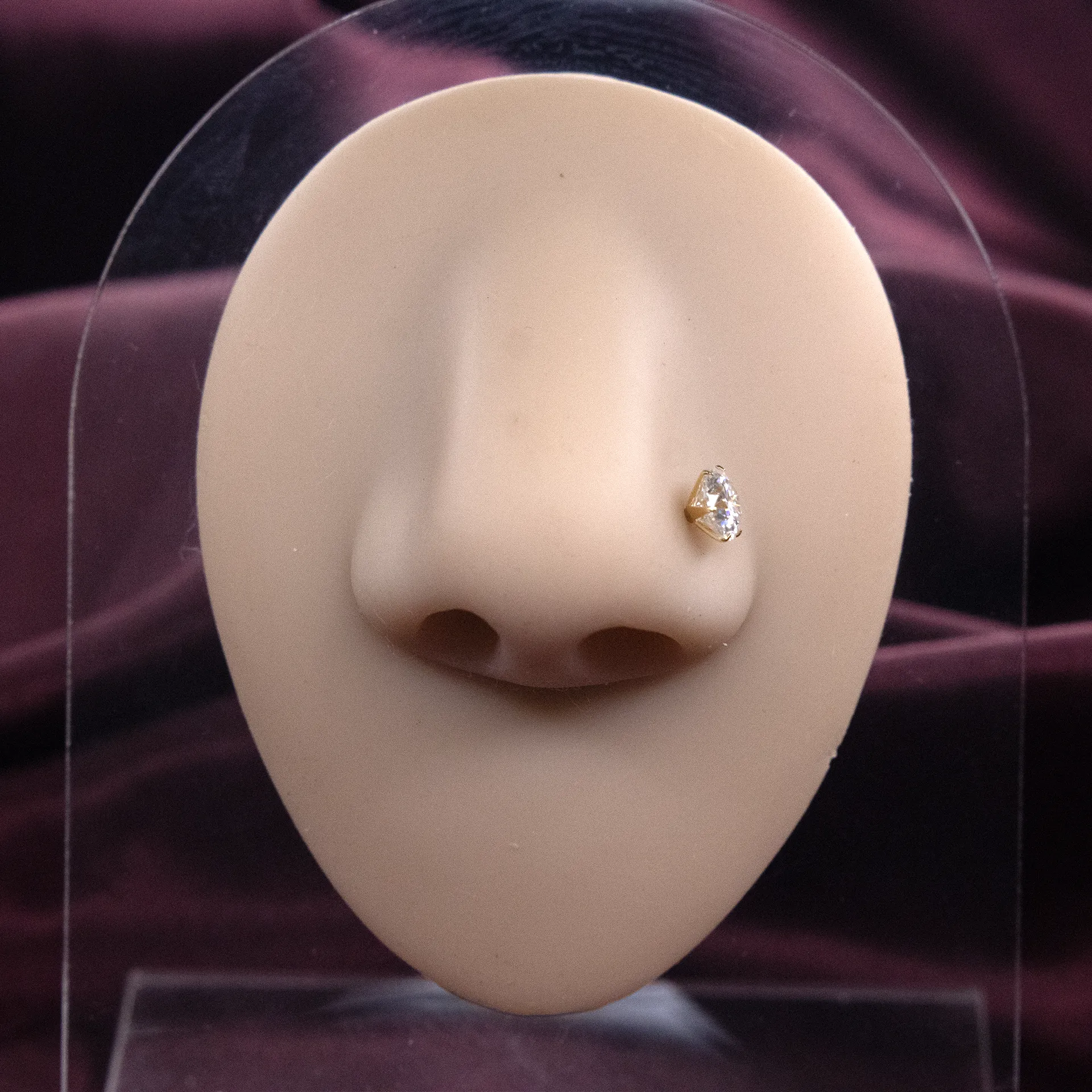 80 Cent Moissanite Nosepin - 6mm Moissanite Diamond - Image 1