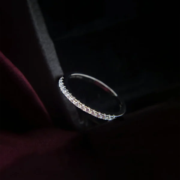 Half Eternity, Moissanite diamond band Rings