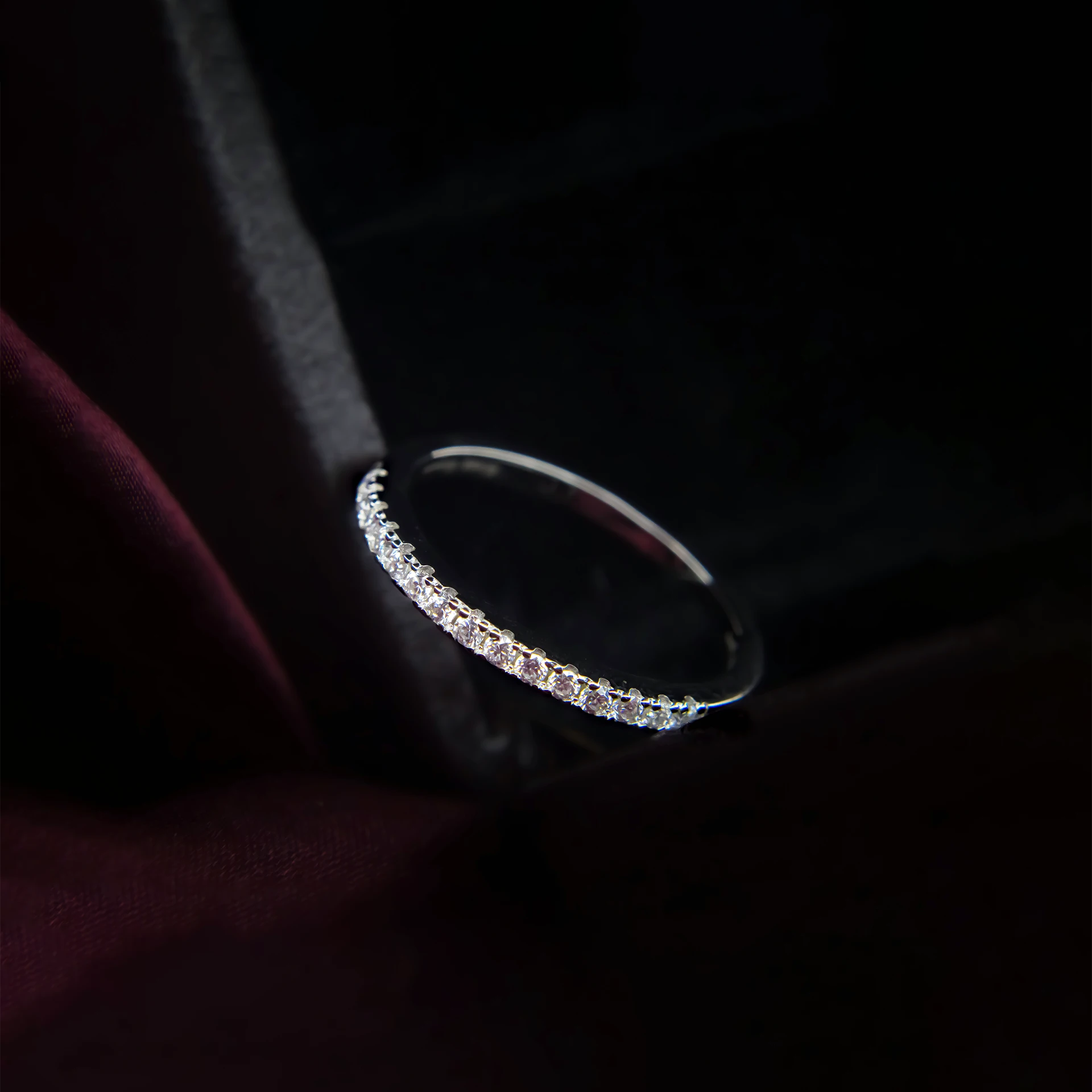 Half Eternity, Moissanite diamond band Rings - Image 1