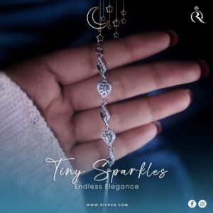 Tiny Sparkle, Moissanite Diamond Bracelet
